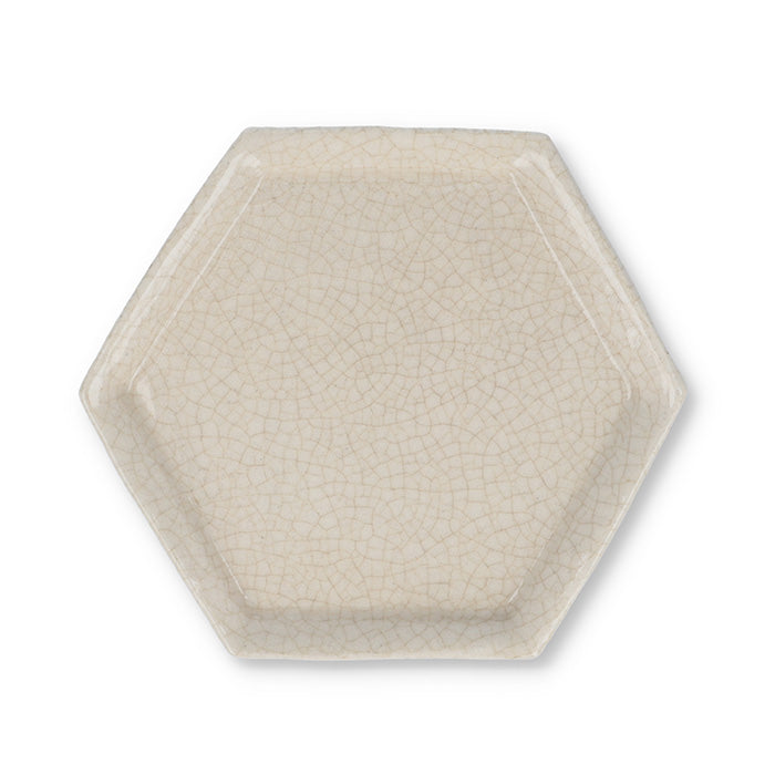 Shoyeido Hexagonal Incense Plate White (731405)