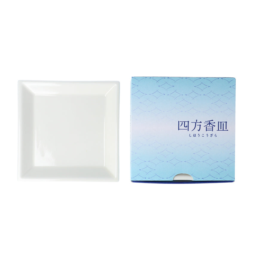 Shoyeido Small Square Incense Plate (White) (736113)