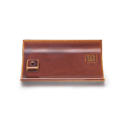 Nippon Kodo YUKARI Ceramic Plate - Brown (75015)