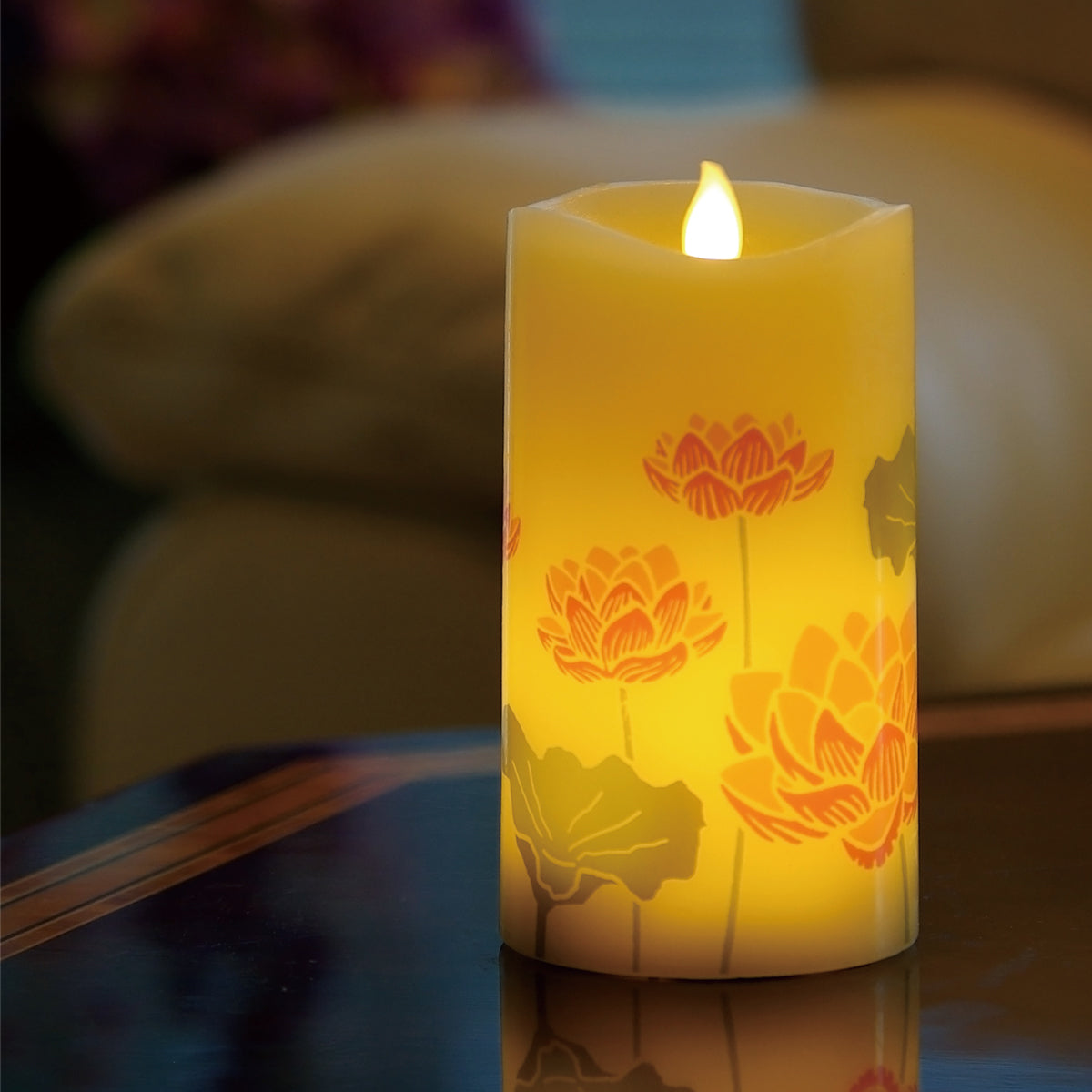 Kameyama Iroha Akari LED Candle Lotus Blossom (Hasu Hana) (76860010)