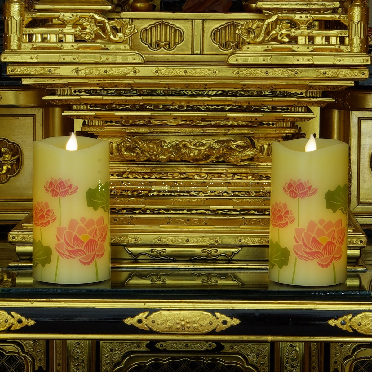 Kameyama Iroha Akari LED Candle Lotus Blossom (Hasu Hana) (76860010)