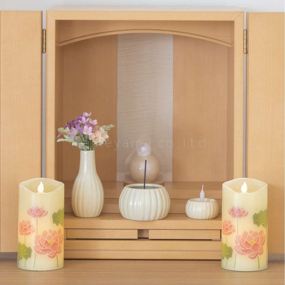 Kameyama Iroha Akari LED Candle Lotus Blossom (Hasu Hana) (76860010)