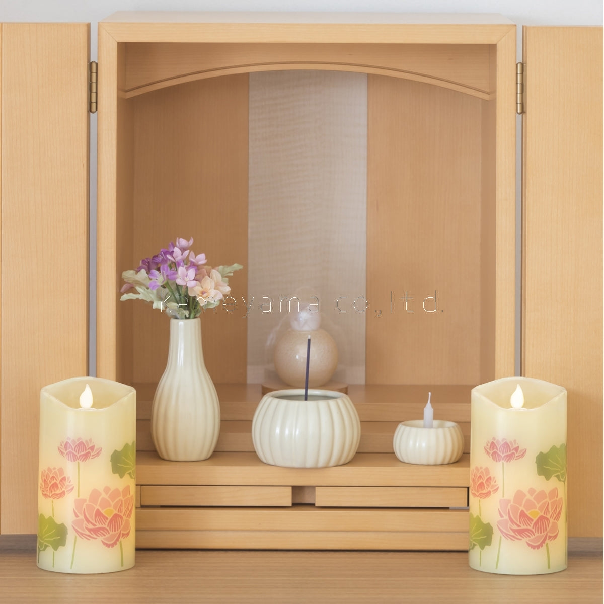Kameyama Iroha Akari LED Candle Lotus Blossom (Hasu Hana) (76860010)