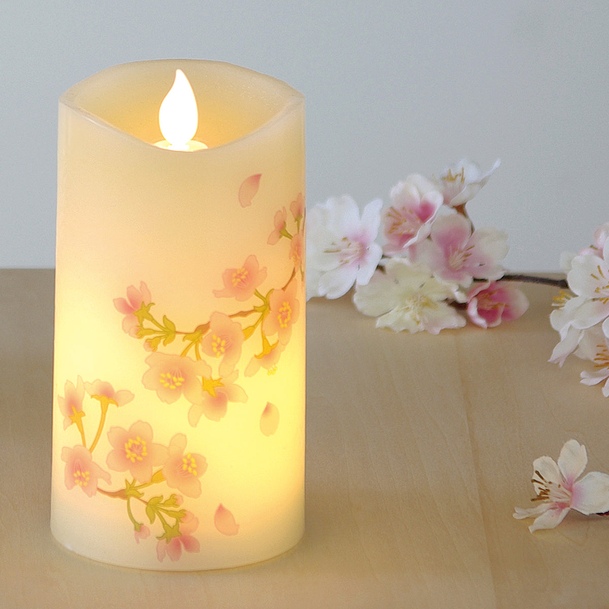 Kameyama Iroha Akari LED Candle Cherry Blossom (Sakura) (76860030)
