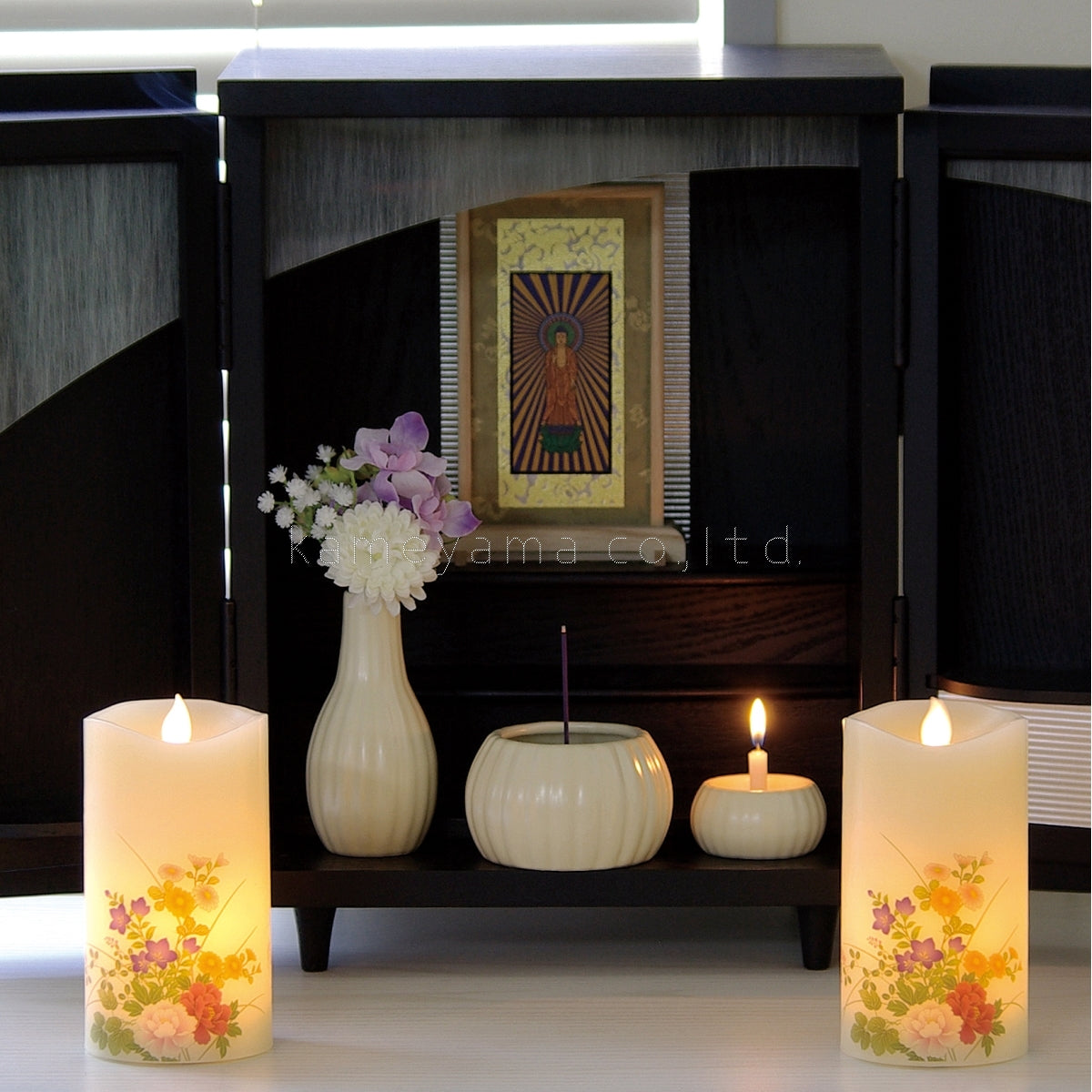 Kameyama Iroha Akari LED Candle Miyabi Japanese Flowers (76860040)