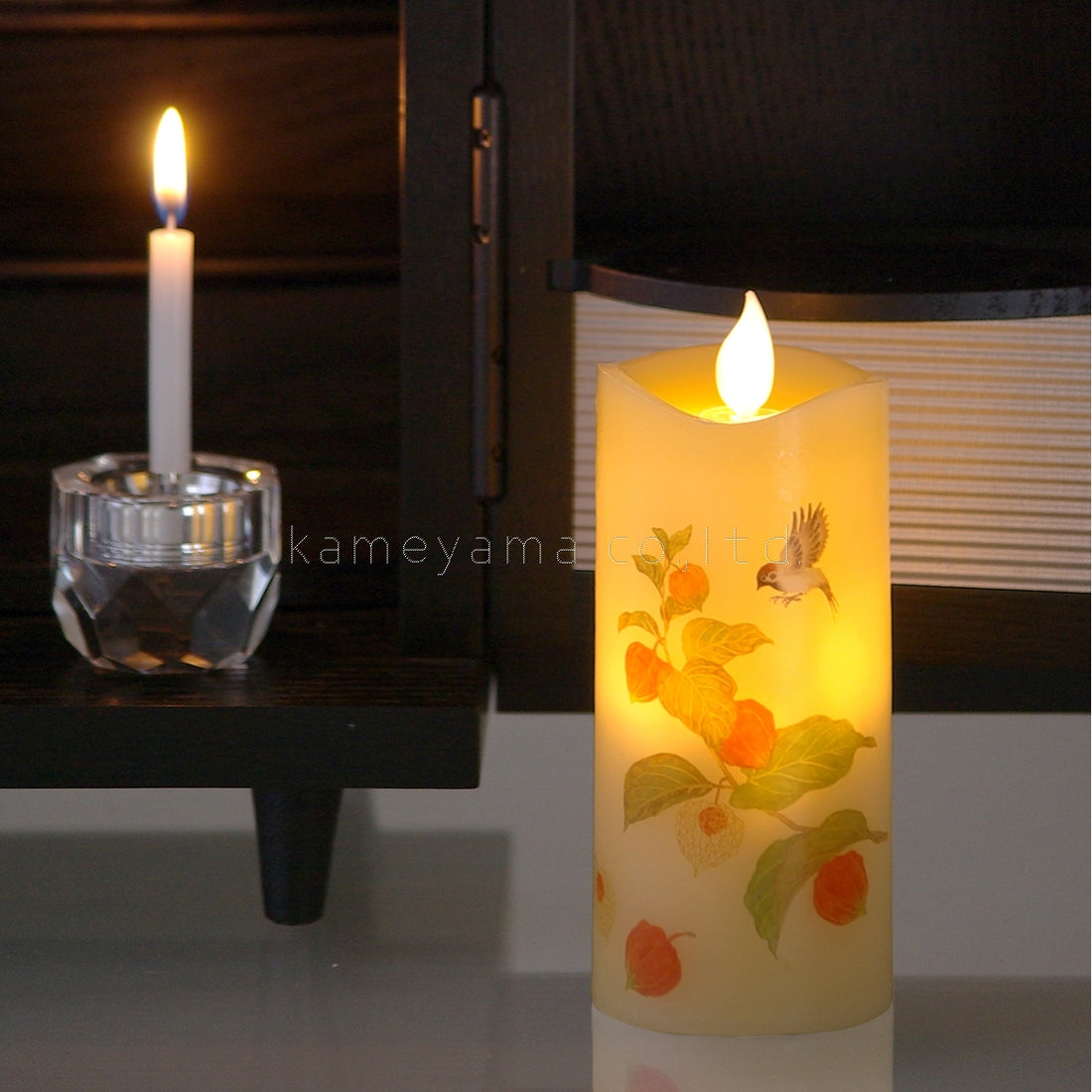 Kameyama Iroha Akari S LED Candle Chinese Lantern Plant (Hozuki) (76870010)
