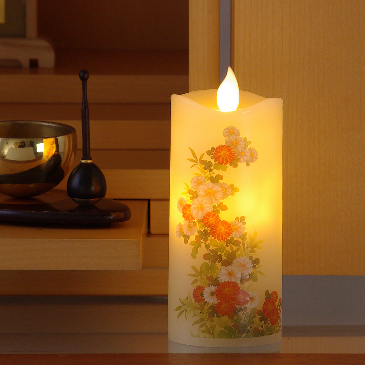 Kameyama Iroha Akari S LED Candle Chrysanthemum (Kikka) (76870040)