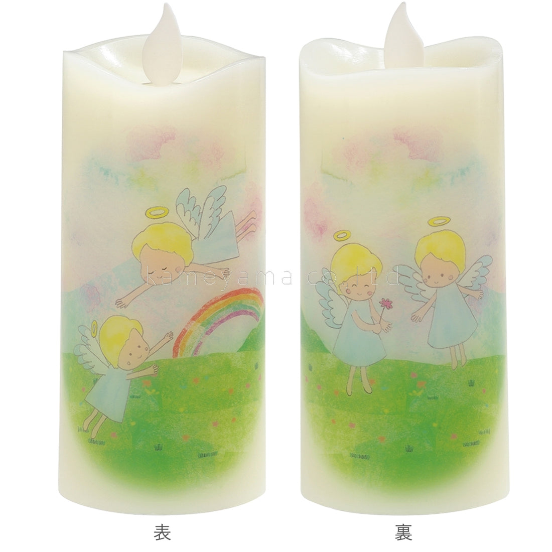 Kameyama Tenshi no Akari LED Candle Angels & Rainbow (Nijisora) (76890000)