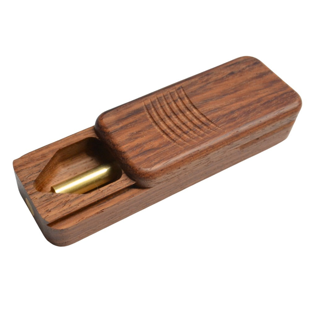 Koyasan Daishido Push-Type Zukoh Container Burmese Rosewood (50605)