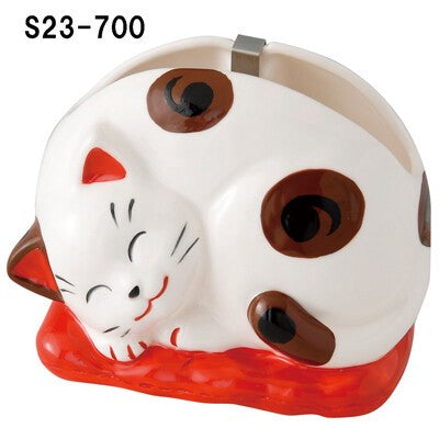 Matsumoto Ceramic Nemuri Neko (Sleeping Cat) Mosquito Coil Holder (S23-700)