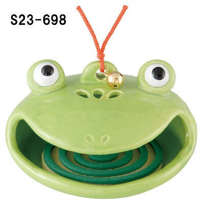 Matsumoto Ceramic Kaeru (Frog) Mosquito Coil Holder (S23-698)