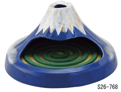 Matsumoto Ceramic Ao Fuji (Blue Mt. Fuji) Mosquito Coil Holder (S26-768)