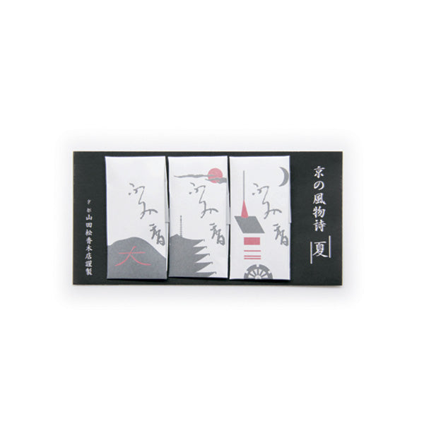 Yamadamatsu Scented Letter Sachet - Scenes of Kyoto / Summer 3 pieces (82930)