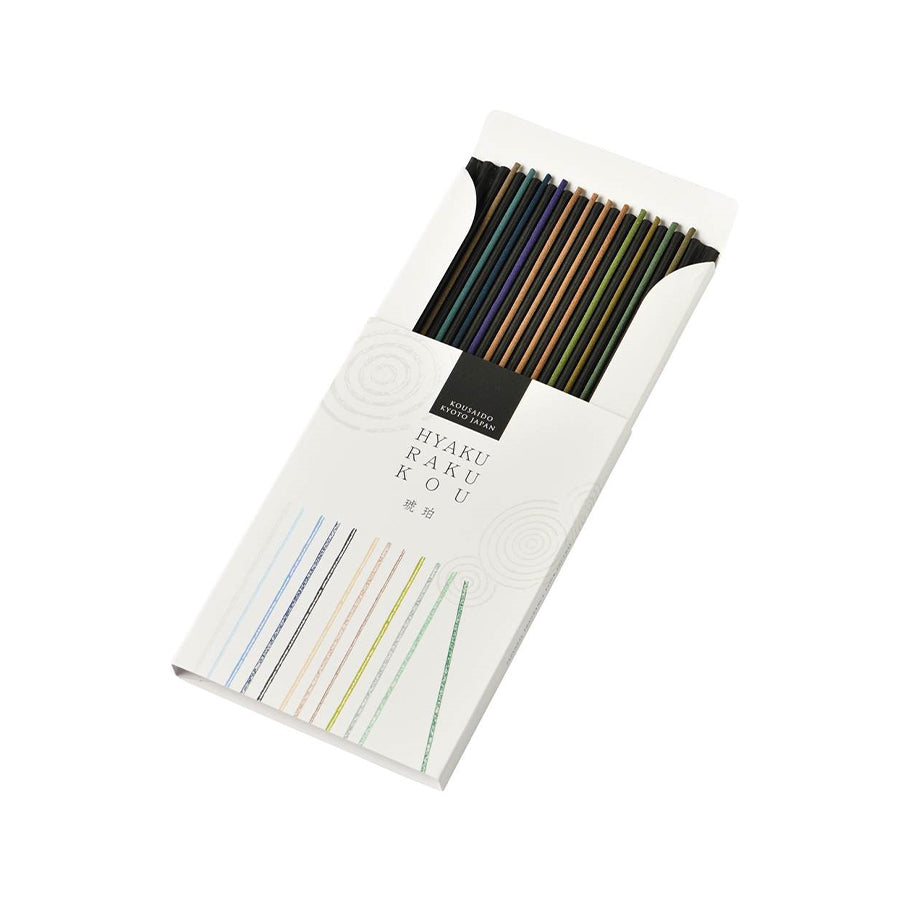 Kousaido Hyakurakukou Assortment Kohaku (Amber) 12 types 1 stick each (HYA-82)