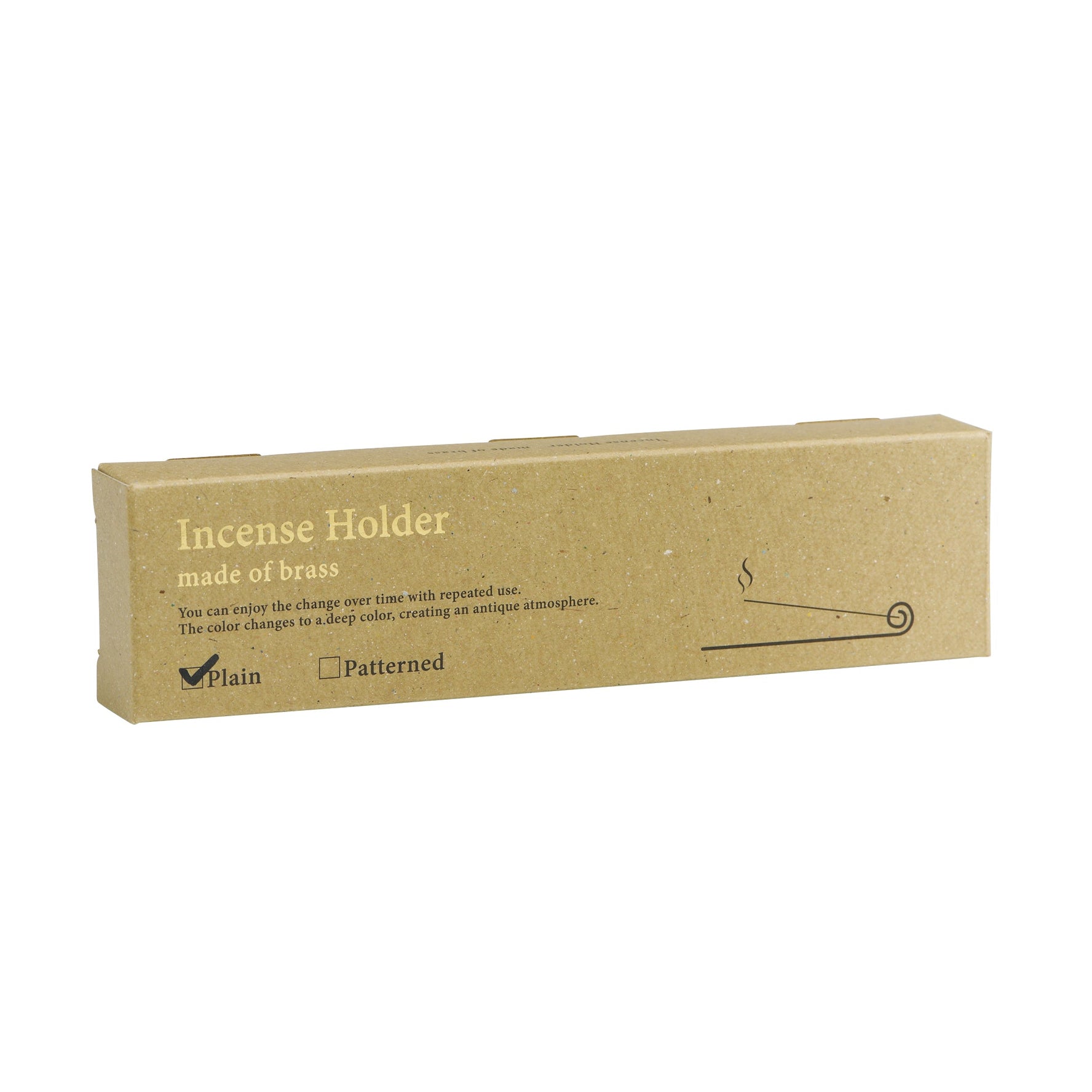 Kousaido Brass Long Incense Tray Plain (OSK-04)