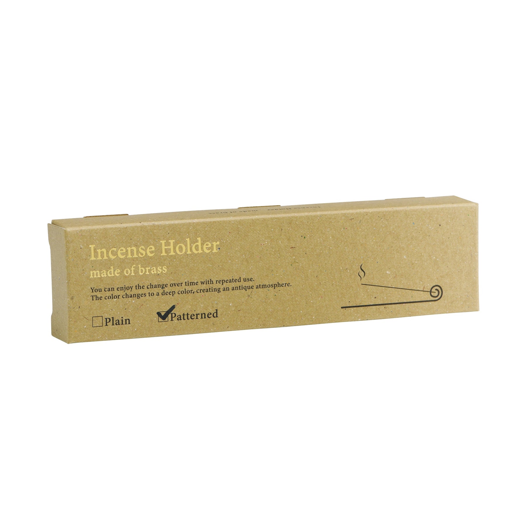 Kousaido Brass Long Incense Tray Patterned (OSK-05)