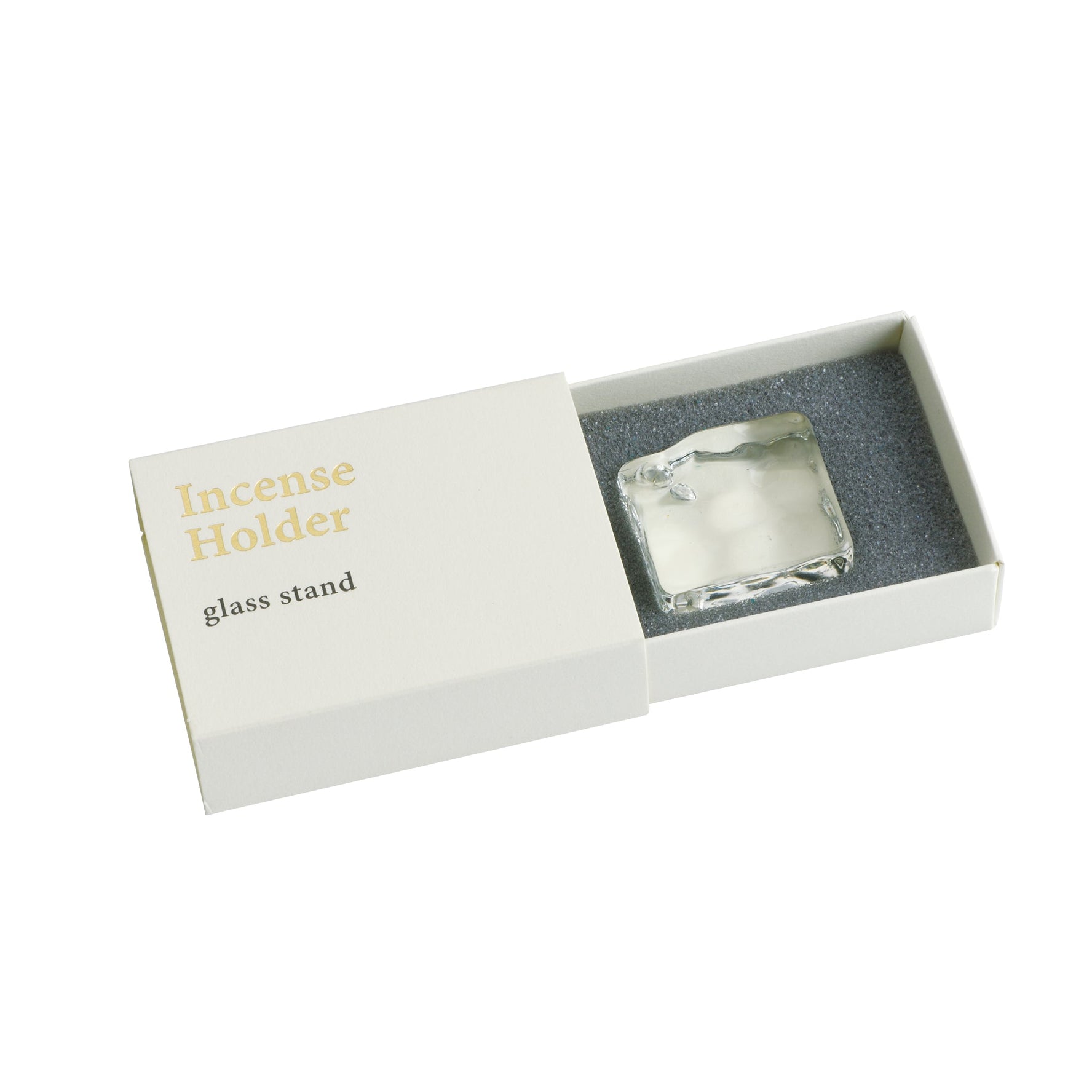 Kousaido Glass Incense Holder Square Clear (OSK-06)