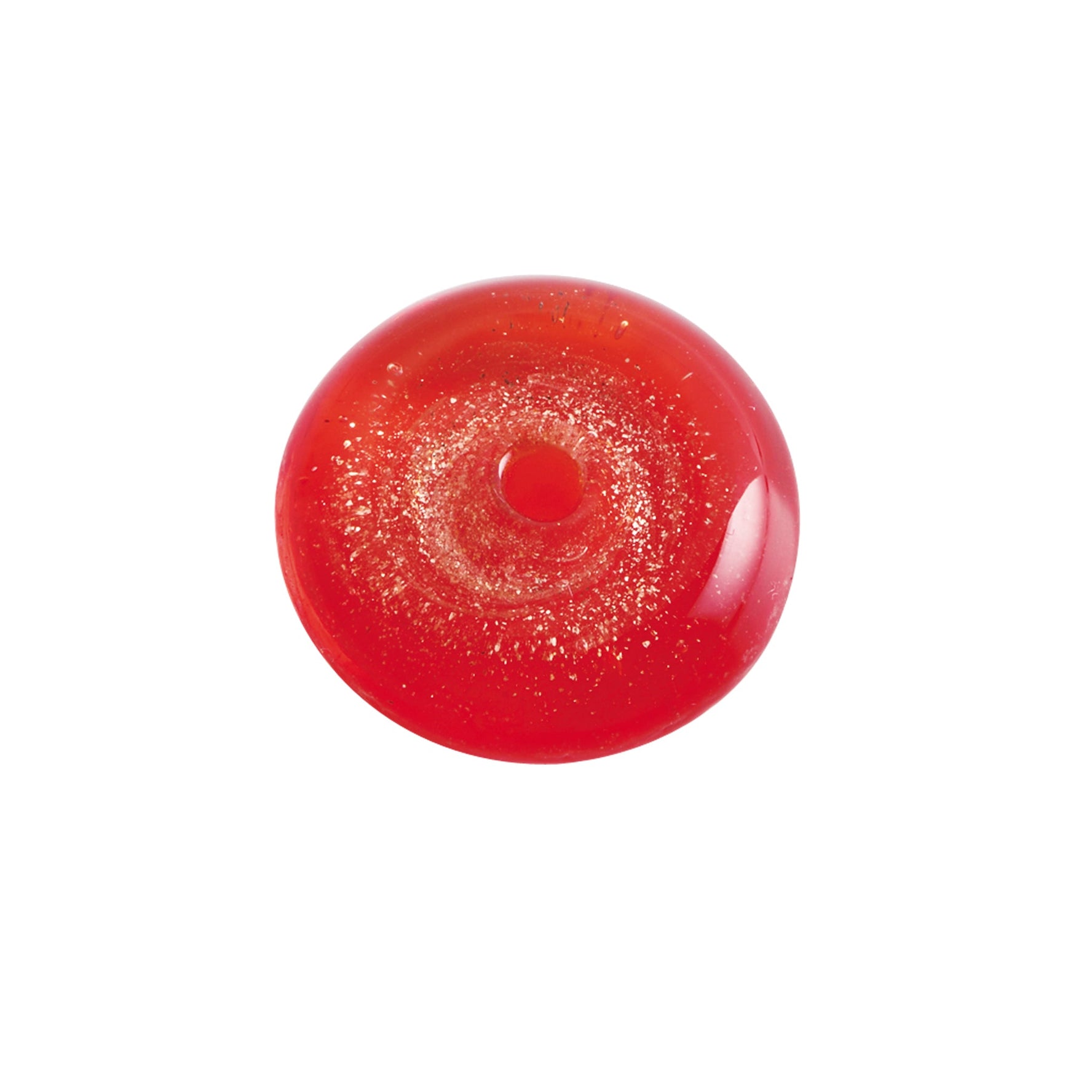 Kousaido Glitter Glass Incense Holder with Matching Glass Plate Vermilion (OSK-10)