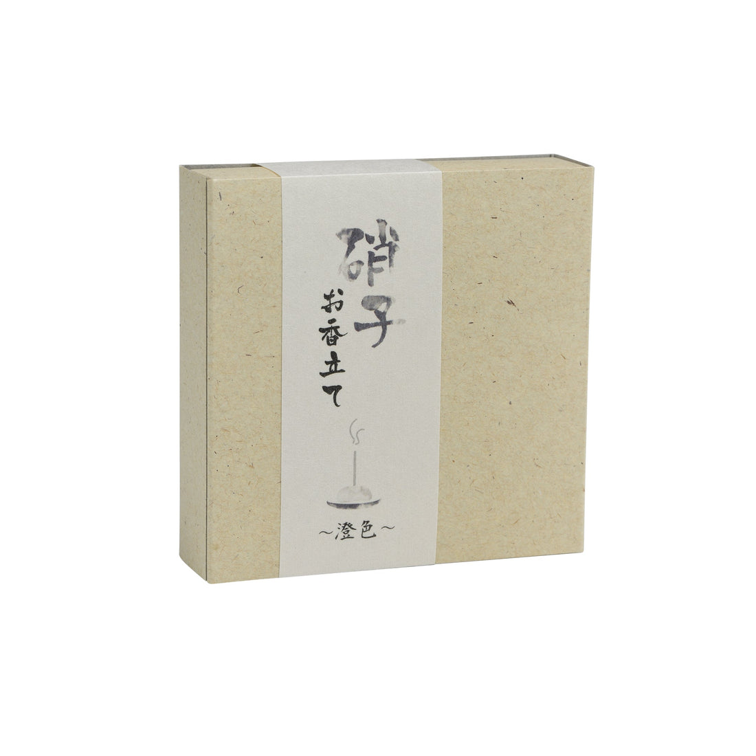 Kousaido Glitter Glass Incense Holder with Matching Glass Plate Clear (OSK-11)