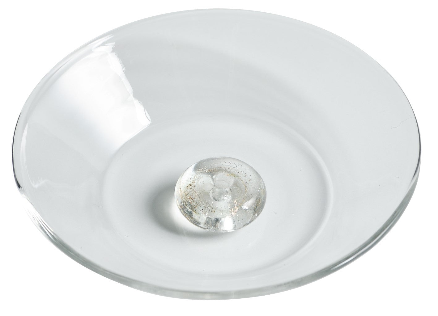 Kousaido Glitter Glass Incense Holder with Matching Glass Plate Clear (OSK-11)