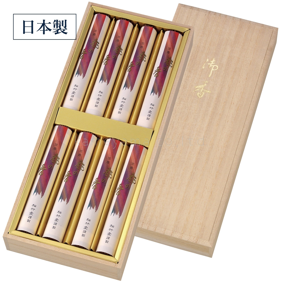 Shochikudo Agarwood Miyako no Kaori 8 bundles in Paulownia Box (S20300M3)