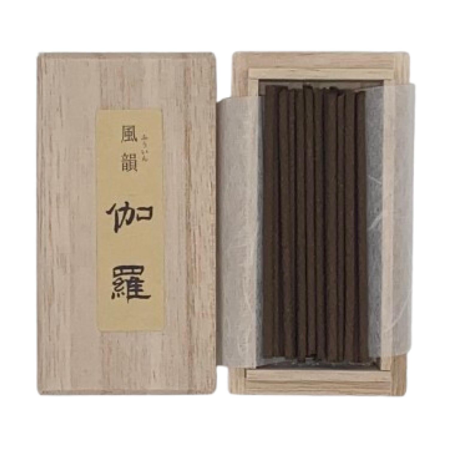 Minorien Fuin Kyara Mini stick 20 sticks in Paulownia Wood Box (#000701)