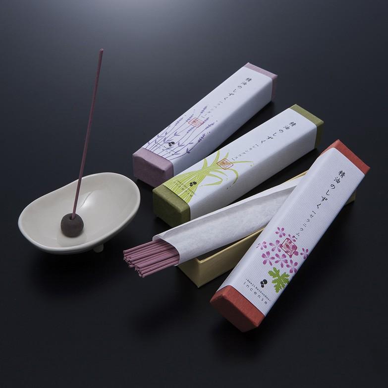 Awaji Baikundo Essential Oil Drops Gift Set 3 types 8g each with Incense holder (147)