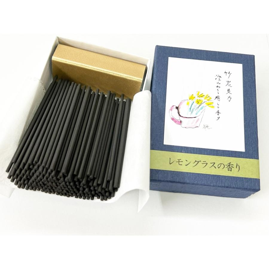 Awaji Baikundo Bamboo Charcoal Refresh Incense Lemongrass Mini Stick 55g (152)