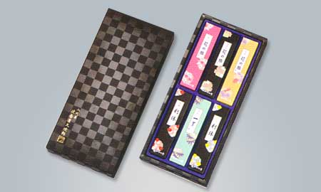 Okuno Seimeido Waka 6-Scents Assortment in Black Paper Box (18-3)
