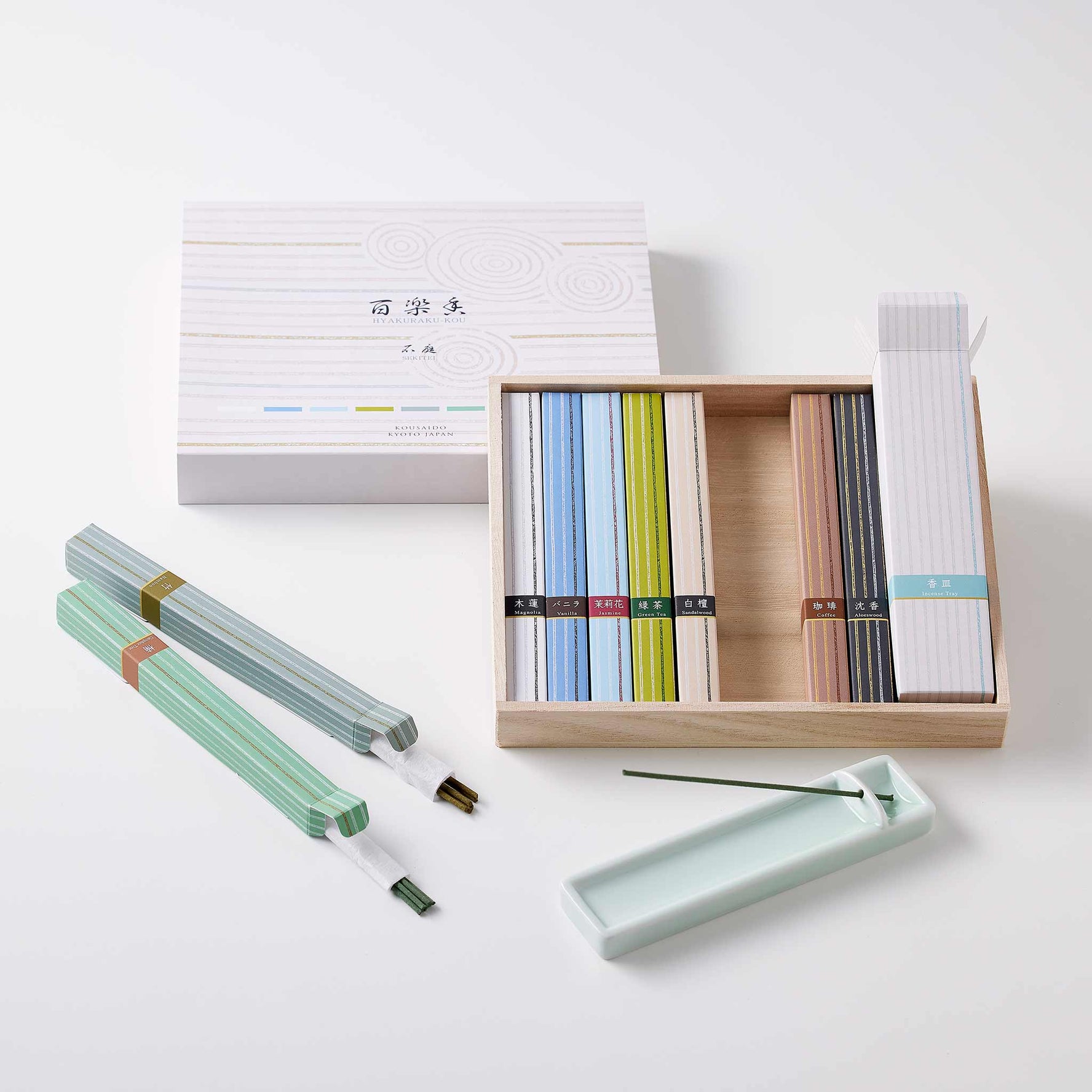 Kousaido Hyakurakukou Assortment Sekitei (Stone Garden) 9 types 6 sticks each (HYA-93)