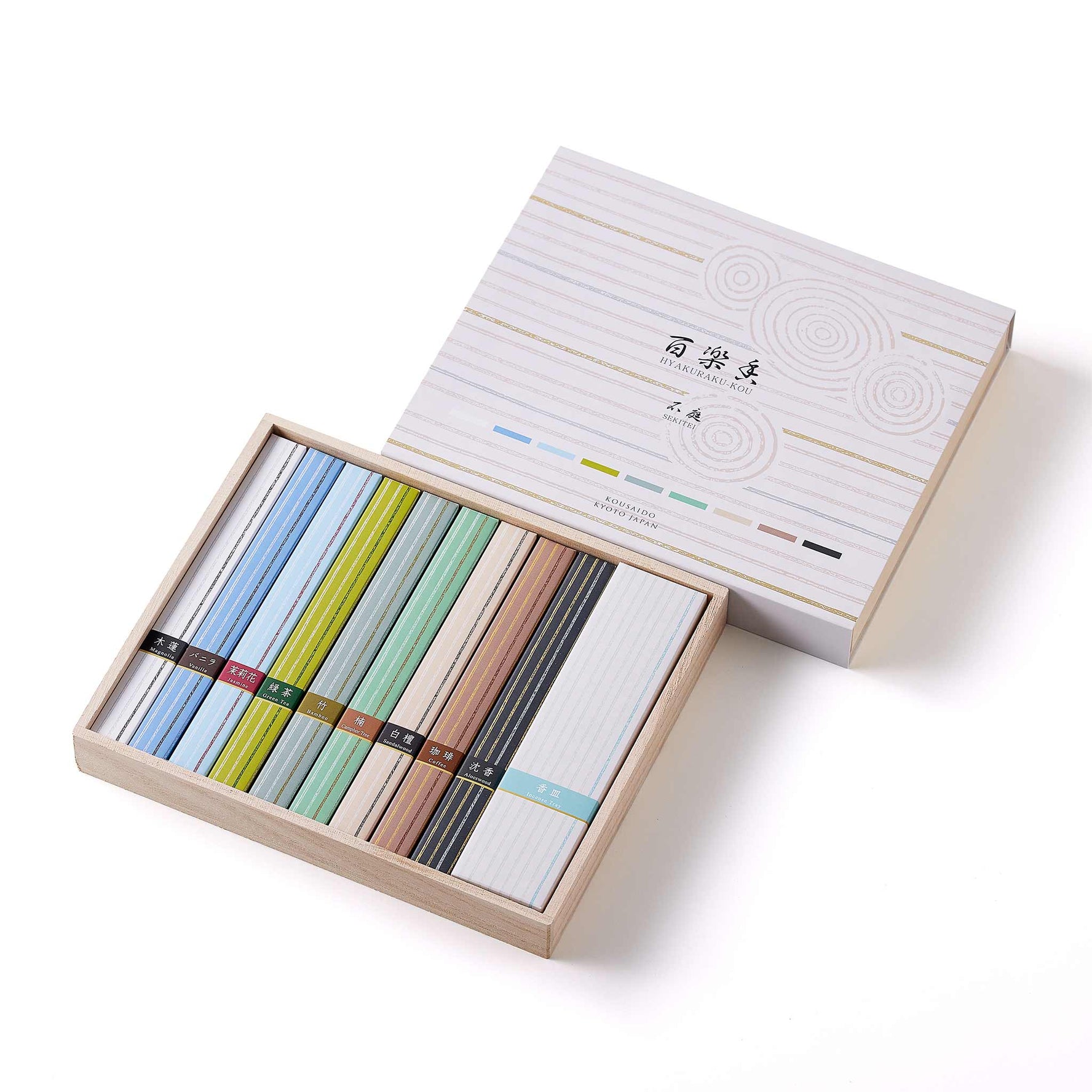 Kousaido Hyakurakukou Assortment Sekitei (Stone Garden) 9 types 6 sticks each (HYA-93)