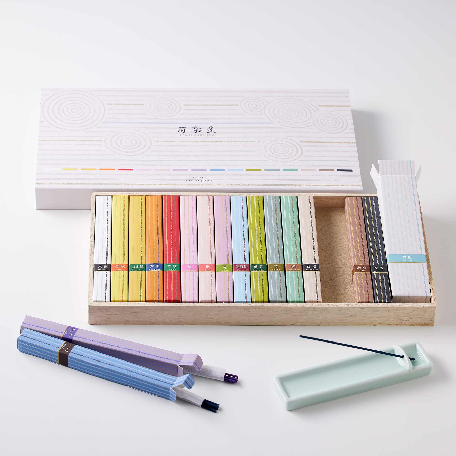 Kousaido Hyakurakukou Assortment 17 types 6 sticks each (HYA-91)