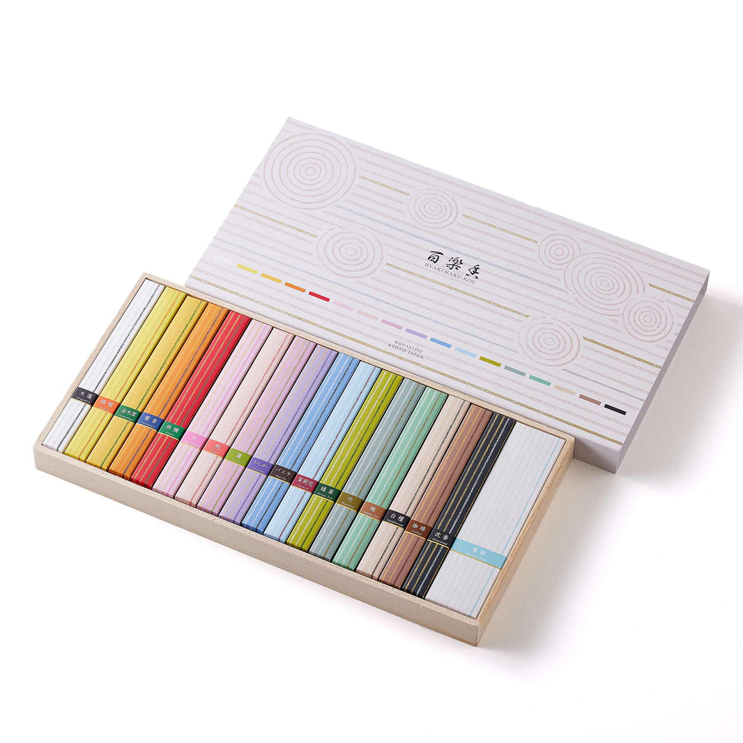 Kousaido Hyakurakukou Assortment 17 types 6 sticks each (HYA-91)