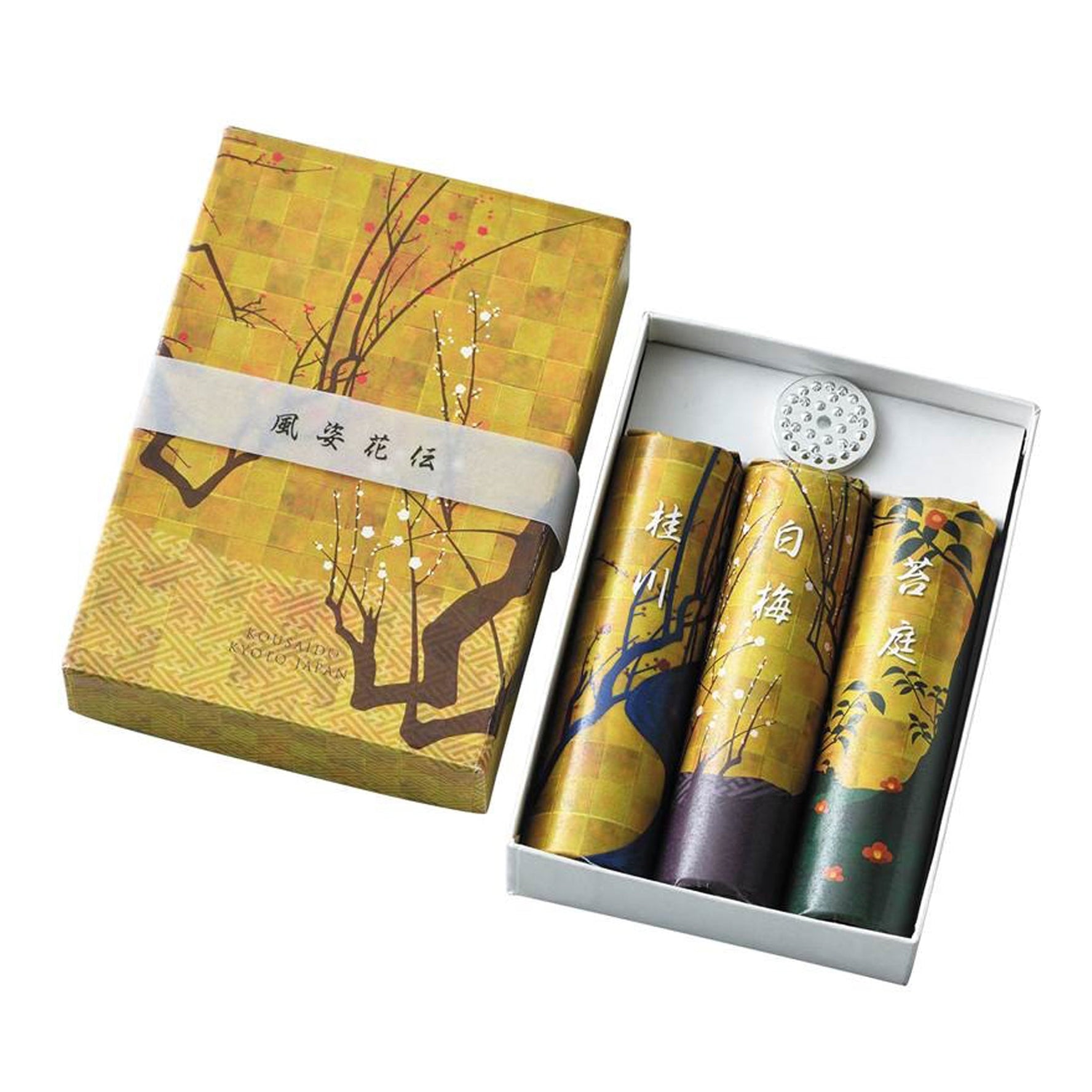 Kousaido Fushikaden Incense Assortment 3 types 15 sticks each (KTR-07)