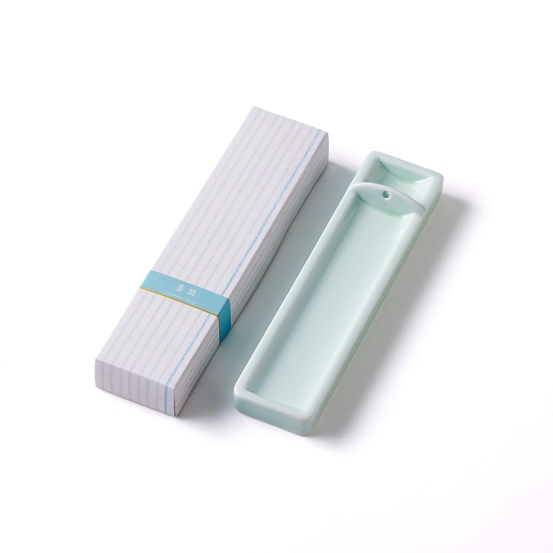 Kousaido Long Incense Holder Celadon (NEG-04)