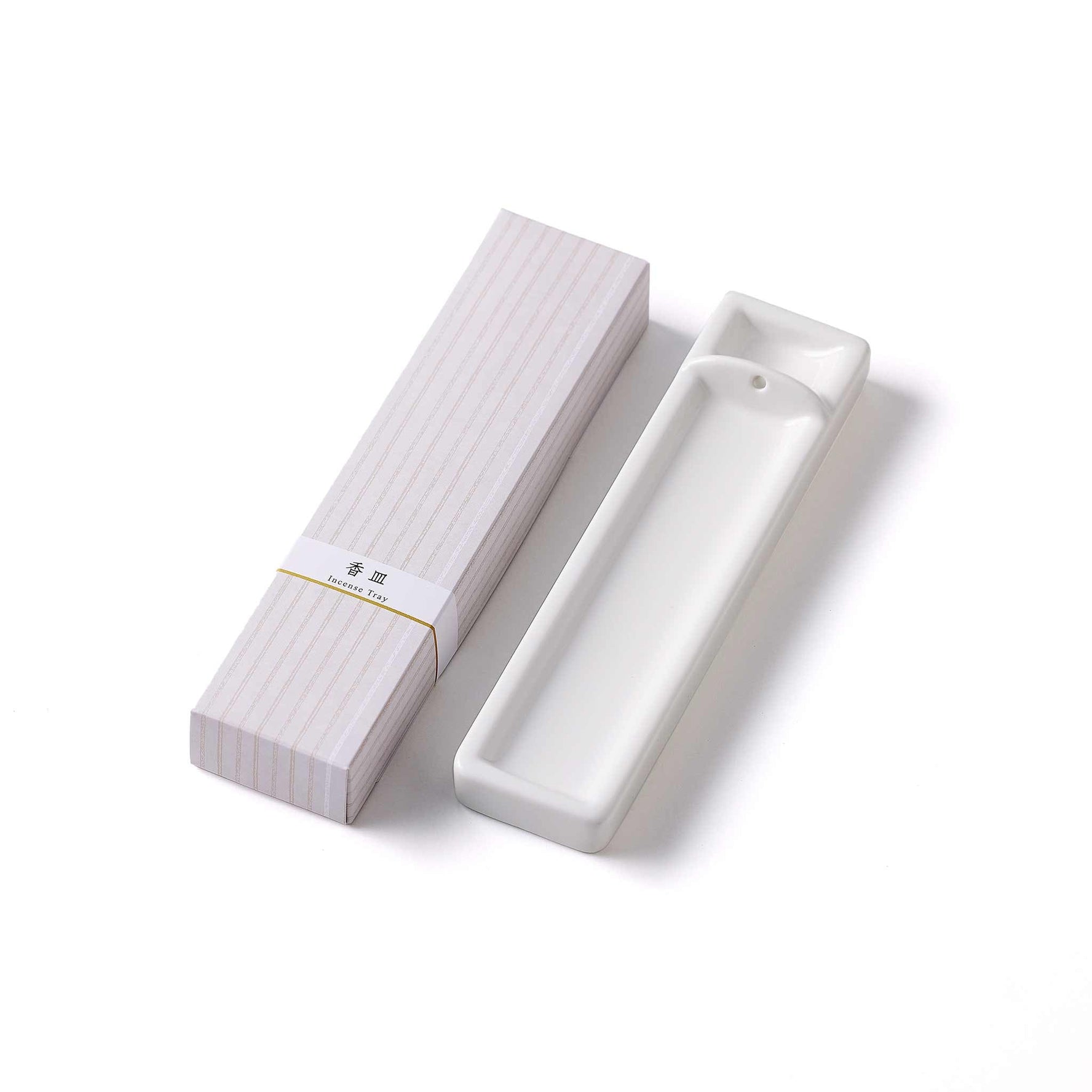 Kousaido Long Incense Holder Milky White (NEG-05)