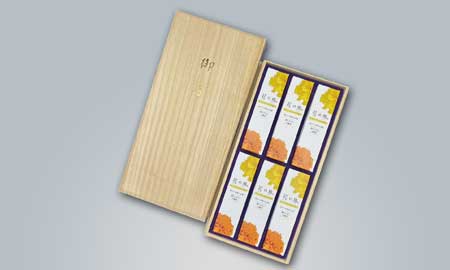 Okuno Seimeido Paulownia Gift Box Marigold (Set of 6) (16-61)