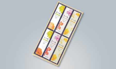 Okuno Seimeido Hana no Kumikyoku 3 types 26 g x 2 each (Marigold, Sweet Pea, Osmanthus) Paulownia Gift Box  (16-64)