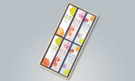 Okuno Seimeido Hana no Kumikyoku 3 types 26 g x 2 each (Marigold, Sweet Pea, Cosmos) Paulownia Gift Box  (16-66)