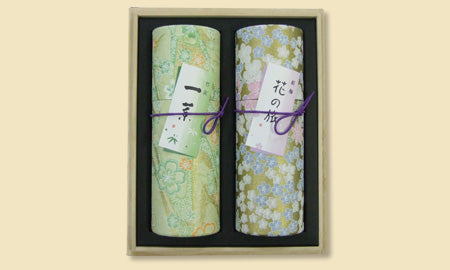 Okuno Seimeido Hana Kurabe 2-Scents Assorted Incense Gift Set in Paulownia Box (15-6)