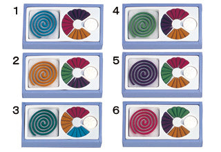 Kunmeido Tsukimachi Kumo Incense Set 5 Coils & 15 Cones (0836)