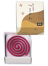 Kunmeido Tsukinowa Red Incense Coils 8 Pieces (0853)