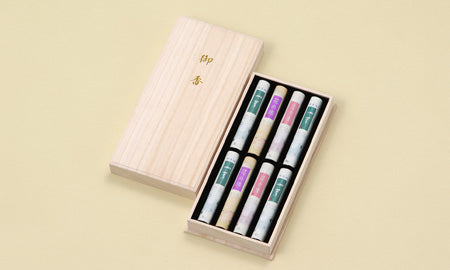 Okuno Seimeido Hana no Tabi Assortment 3-Scents Tube Set in Paulownia Box (4-27)
