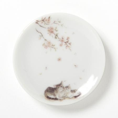Kousaido Iyashi Neko (Gentle Cat Moments) Scent of Cherry Blossoms 15 cones with Incense Plate (NEC-05)