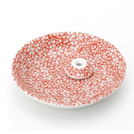 Kousaido Sakura-Inspired Incense Holder Red (SDK-03)
