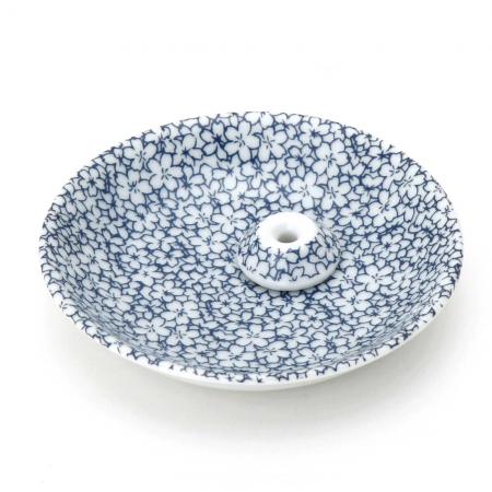 Kousaido Sakura-Inspired Incense Holder Blue (SDK-01)