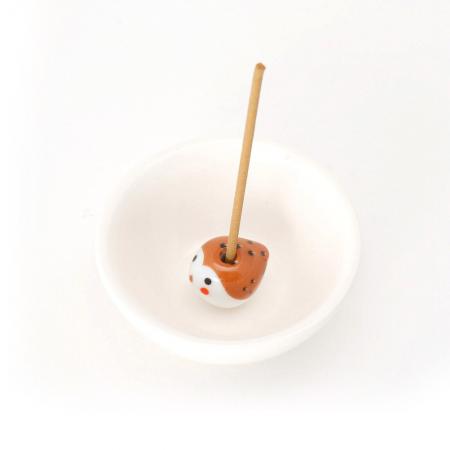 Kousaido Animal Mini Incense Holder with Plate Sparrow (PUT-04)