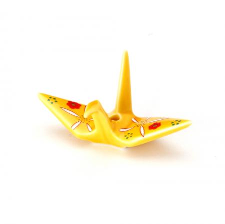 Kousaido Origami Crane Incense Holder Nanohana Yellow (TAK-10)