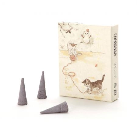 Kousaido Iyashi Neko (Gentle Cat Moments) Scent of First Snow 15 cones (NEC-04)