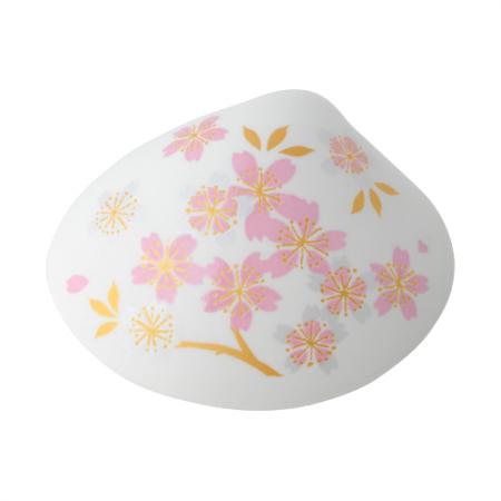 Kousaido Shell-Inspired Incense Holder Cherry Blossom (White) (KAI-02)